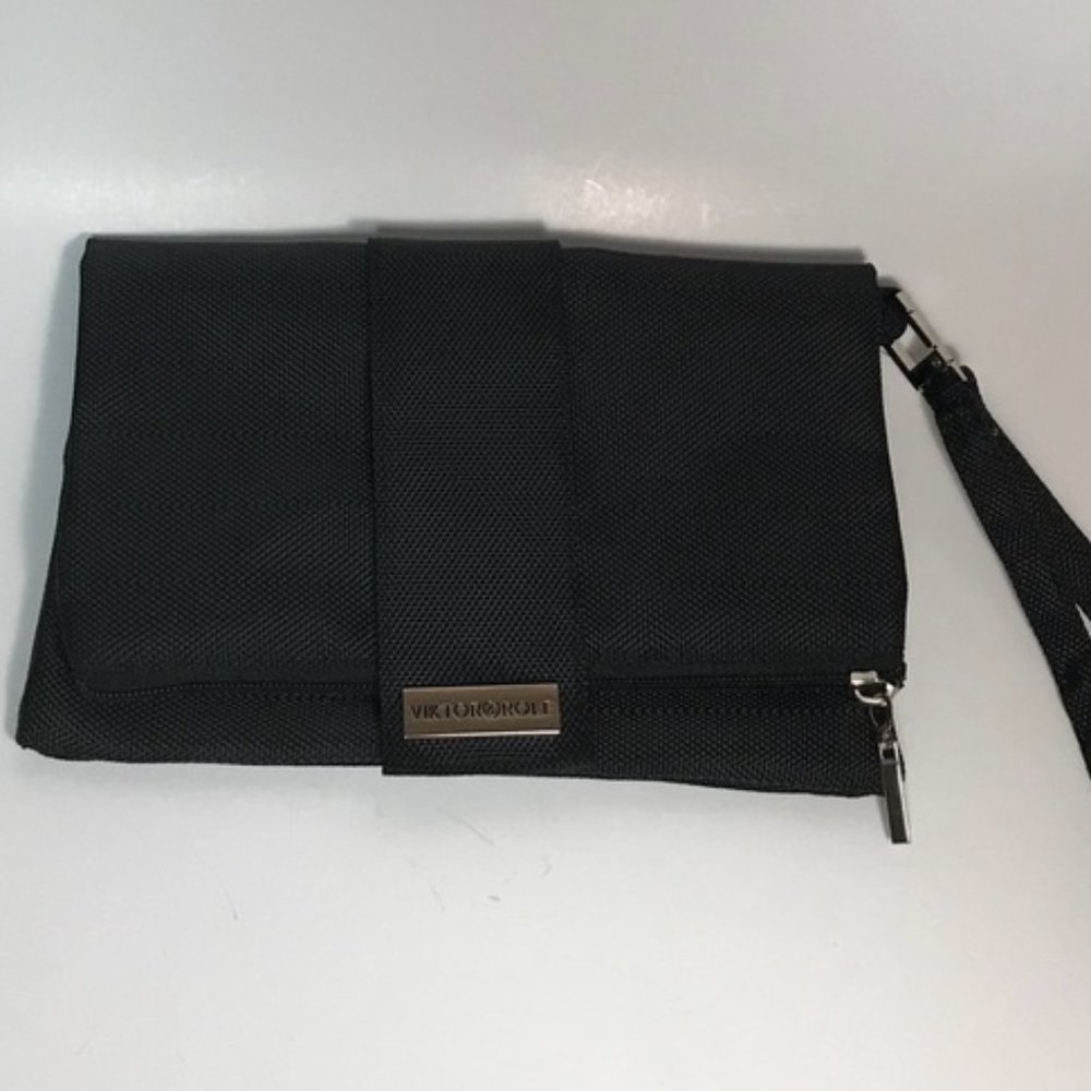 Viktor & Rolf black fold-over wristlet